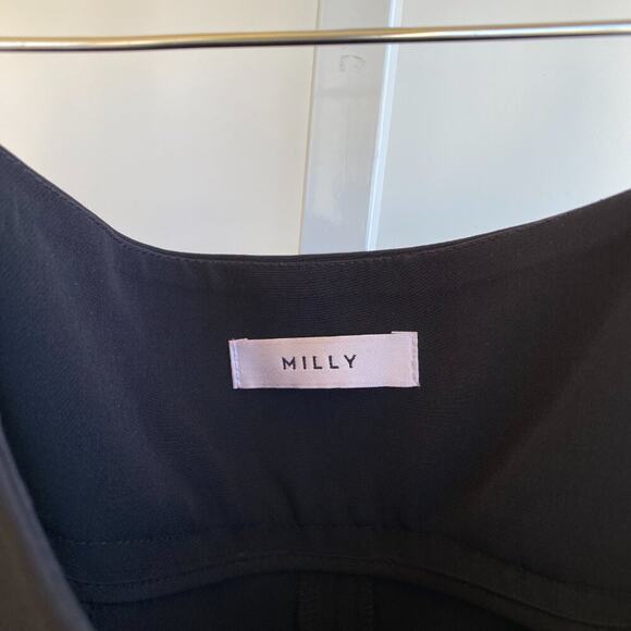 MILLY CADY HIGH WAIST WIDE LEG ITALIAN FABRIC CROP PANTS SIZE 4 - Picture 7 of 8